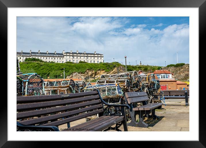 Tate Hill Pier in Whitby, North Yorkshire Framed Mounted Print by Chris Yaxley