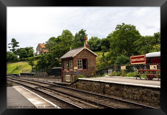 Goathland train station Framed Print by Chris Yaxley