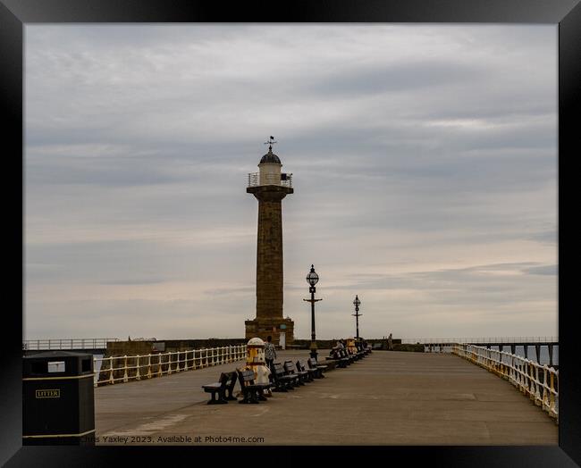 Whitby East Pier Framed Print by Chris Yaxley