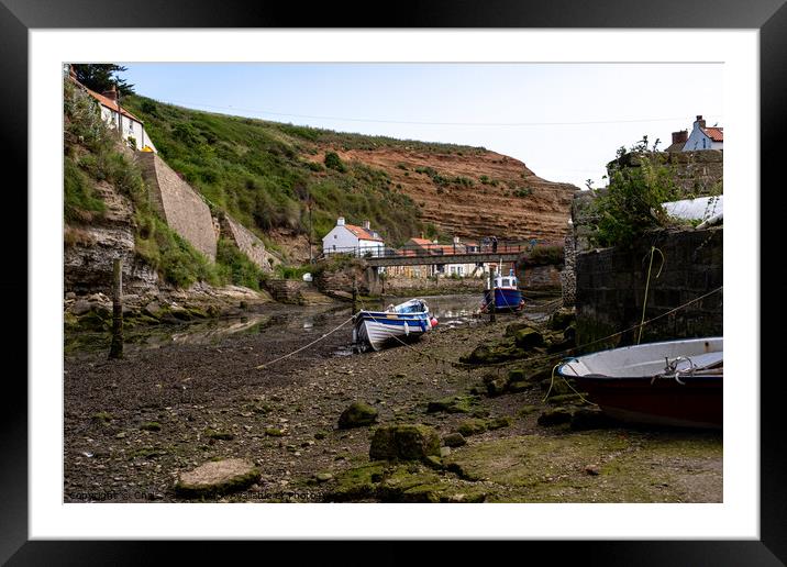 The seaside village of Staithes Framed Mounted Print by Chris Yaxley