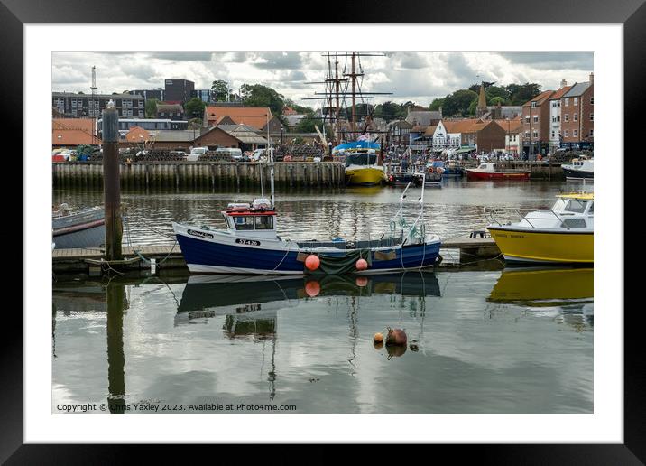 Whitby fishing boats Framed Mounted Print by Chris Yaxley