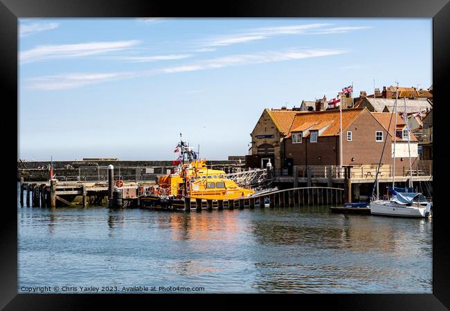 Whitby lifeboat and lifeboat station Framed Print by Chris Yaxley