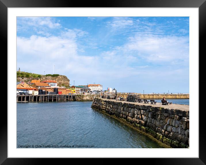 Tate Hill Pier, Whitby Framed Mounted Print by Chris Yaxley