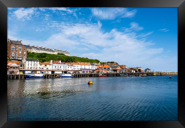 View across Whitby, North Yorkshire Coast Framed Print by Chris Yaxley