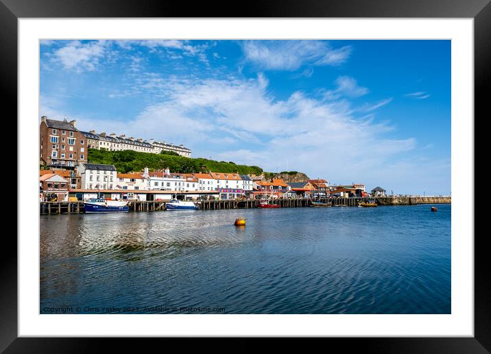 View across Whitby, North Yorkshire Coast Framed Mounted Print by Chris Yaxley