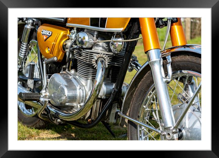 Classic Hinda 350cc Framed Mounted Print by Chris Yaxley