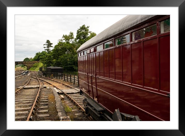 Traditional railway carriage on the North York Moors Railway Framed Mounted Print by Chris Yaxley