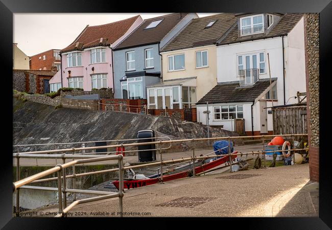 Fishermen's cottages in Sheringham, Norfolk Framed Print by Chris Yaxley