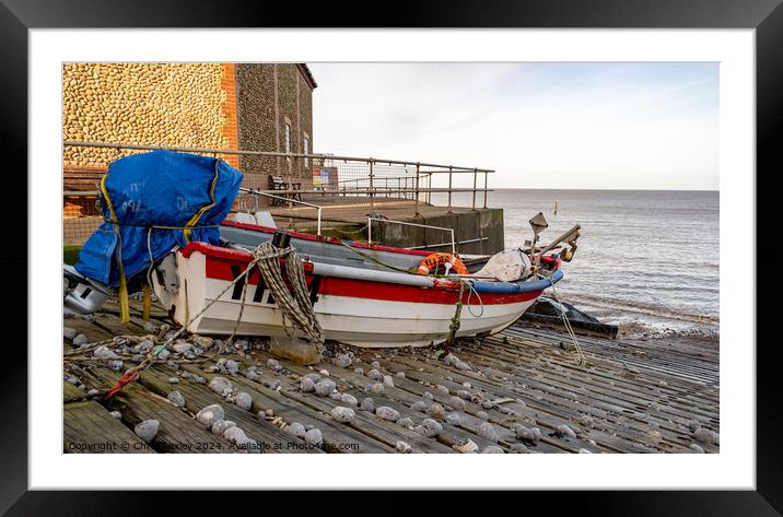 Fishing boat, Sheringham Framed Mounted Print by Chris Yaxley