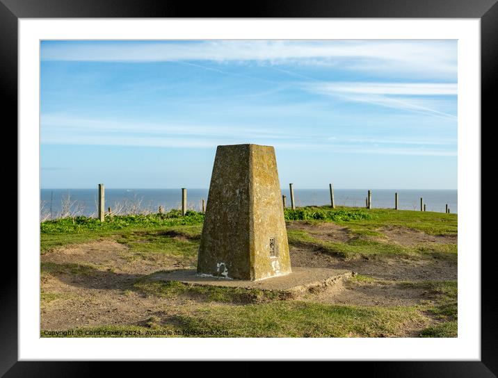 The summit of Beeston Bump, Norfolk Framed Mounted Print by Chris Yaxley