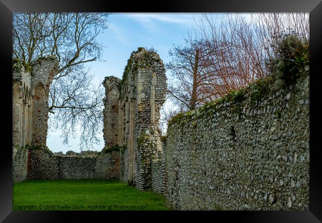 The priory of St Mary in the Meadow Framed Print by Chris Yaxley