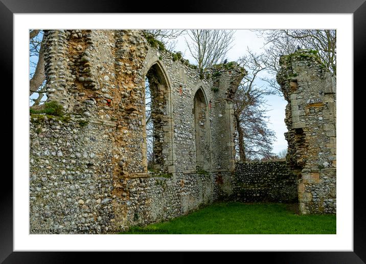The Priory of St Mary in the MEadow Framed Mounted Print by Chris Yaxley