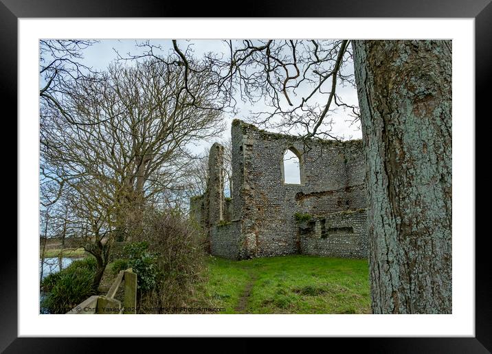 Priory of St Mary in the Meadow Framed Mounted Print by Chris Yaxley