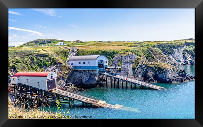 St Justinians' lifeboat stations Framed Print by Chris Yaxley