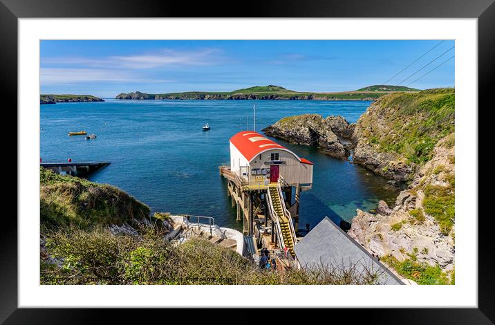 New RNLI lifeboat station in St Justinians, Wales Framed Mounted Print by Chris Yaxley