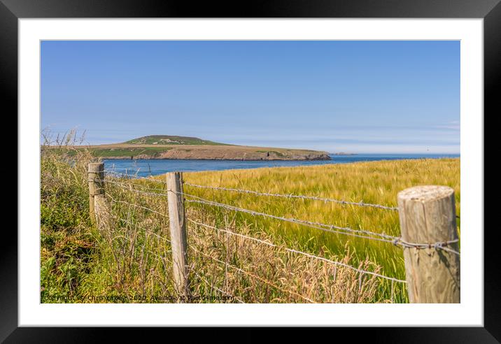 View towards Ramsey Island Framed Mounted Print by Chris Yaxley