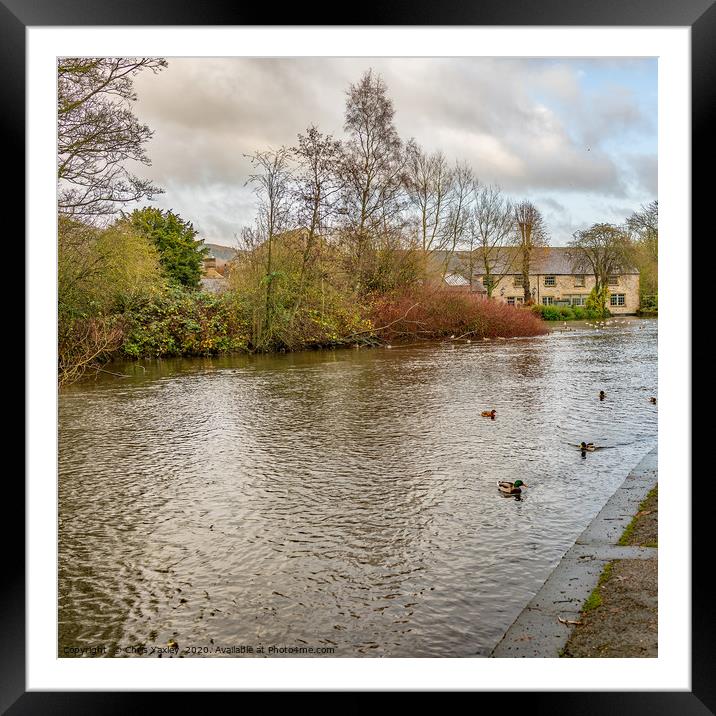 Path beside the River Wye, Derbyshire Framed Mounted Print by Chris Yaxley