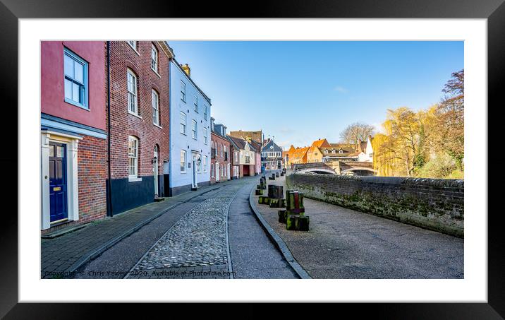 Historic Quayside, Norwich Framed Mounted Print by Chris Yaxley