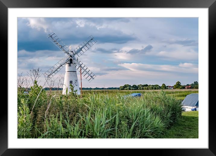 Thurne Mill, Norfolk Framed Mounted Print by Chris Yaxley