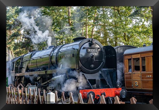 The Black Prince steam locomotive Framed Print by Chris Yaxley