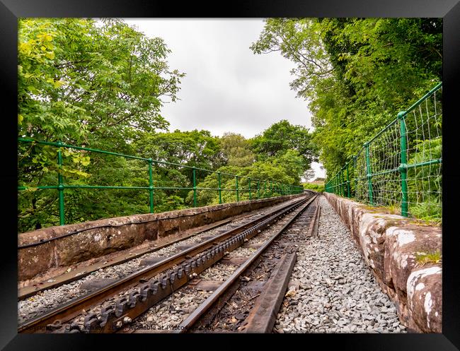 Mount Snowdon railway track Framed Print by Chris Yaxley