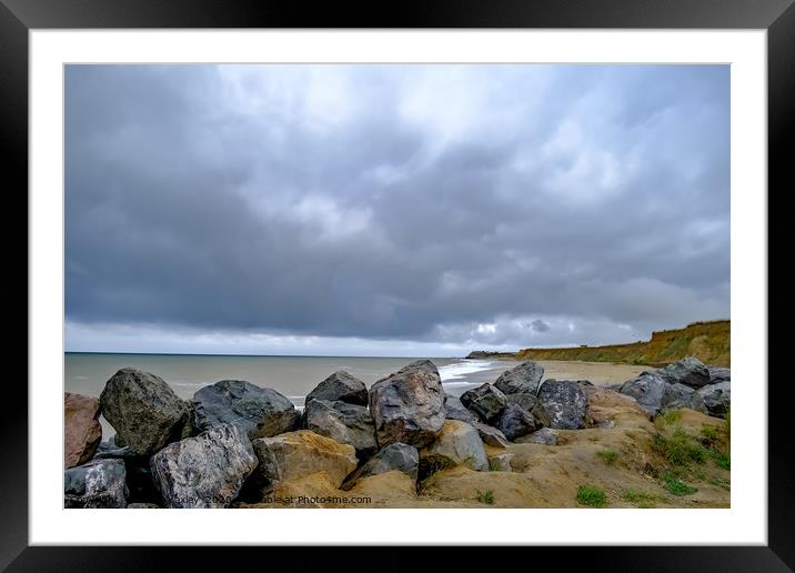 A view over Happisburgh beach, Norfolk Framed Mounted Print by Chris Yaxley