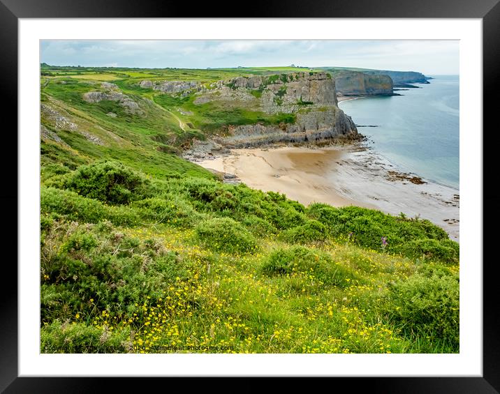Fall Bay, South Wales Framed Mounted Print by Chris Yaxley