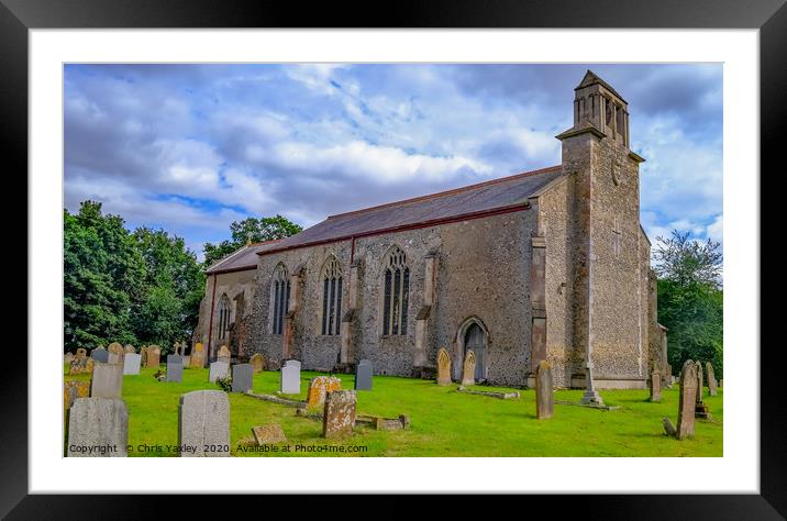 St Peter's Church in Smallburgh, Norfolk Framed Mounted Print by Chris Yaxley