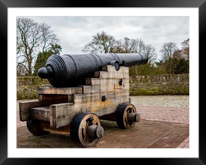 Canon on city wall Framed Mounted Print by Chris Yaxley