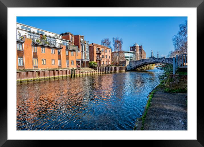 White Friar's Bridge, Norwich Framed Mounted Print by Chris Yaxley