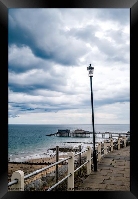 Clifftop footpath in the seaside town of Cromer Framed Print by Chris Yaxley