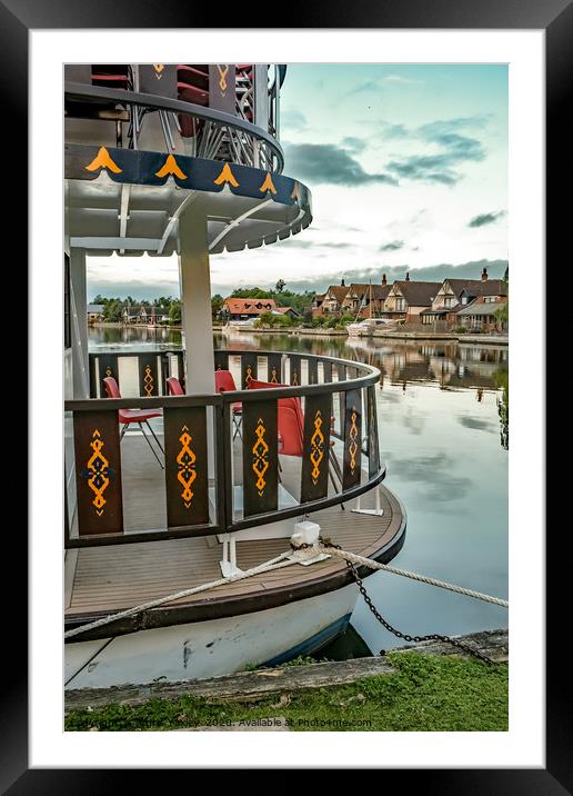 Southern Comfort paddle boat on the River Bure Framed Mounted Print by Chris Yaxley