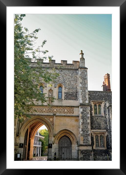 The medieval Alnwick Gate, Norwich Framed Mounted Print by Chris Yaxley