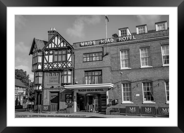 Maids Head Hotel, Norwich - The oldest hotel in th Framed Mounted Print by Chris Yaxley