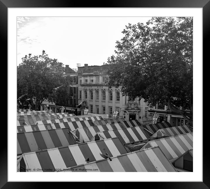 A view across the outdoor market in the city of No Framed Mounted Print by Chris Yaxley