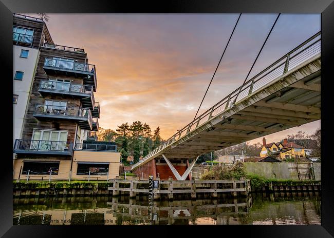 The Norwich city Friendship bridge  Framed Print by Chris Yaxley