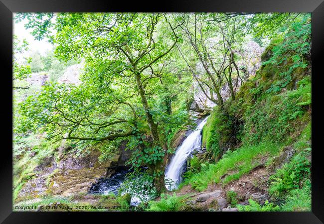 Ceunant Mawr, Llanberis water fall, North Wales Framed Print by Chris Yaxley