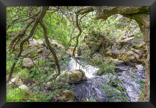 Ceunant Mawr, Llanberis water fall, North Wales Framed Print by Chris Yaxley