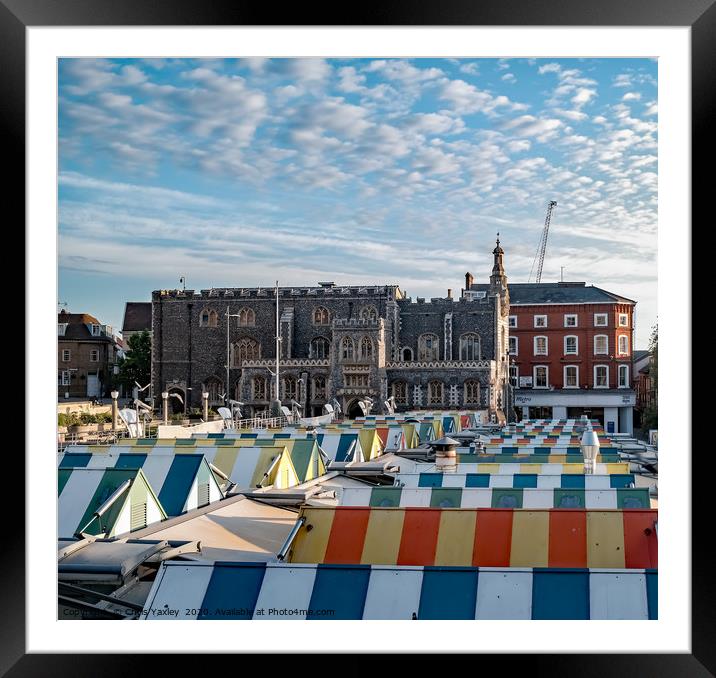 A view across the outdoor market in the city of No Framed Mounted Print by Chris Yaxley