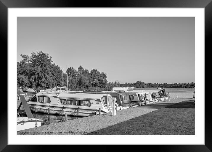 Boating on the Norfolk Broads Framed Mounted Print by Chris Yaxley