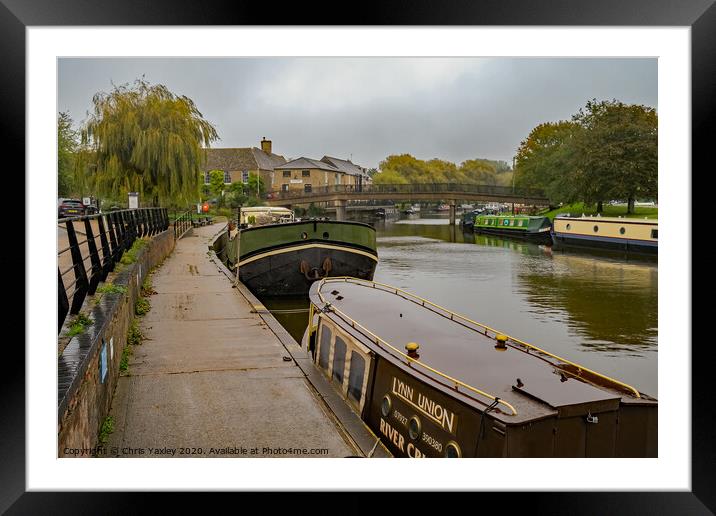 The River Great Ouse, Ely Framed Mounted Print by Chris Yaxley