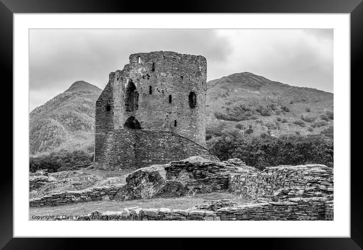 Dolbadarn Castle, Llanberis, North Wales Framed Mounted Print by Chris Yaxley