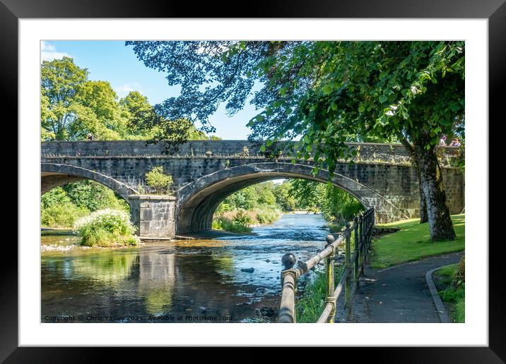 Bridge over the River Severn, Llanidloes Framed Mounted Print by Chris Yaxley