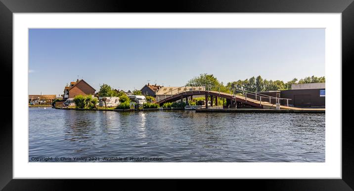 River Bure, Wroxham, Norfolk Broads Framed Mounted Print by Chris Yaxley