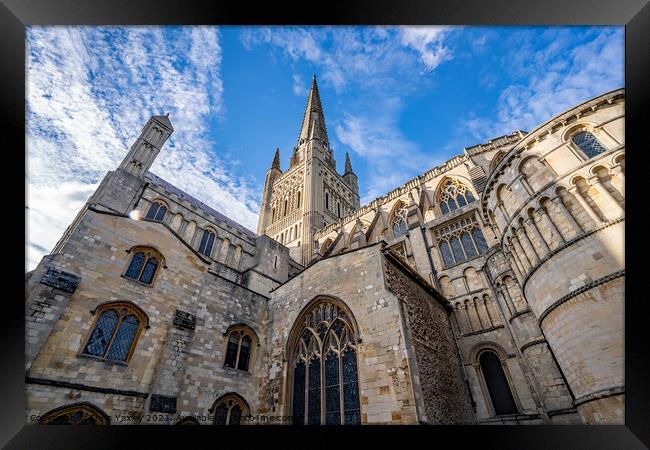 Norwich Cathedral, Norwich, Norfolk Framed Print by Chris Yaxley