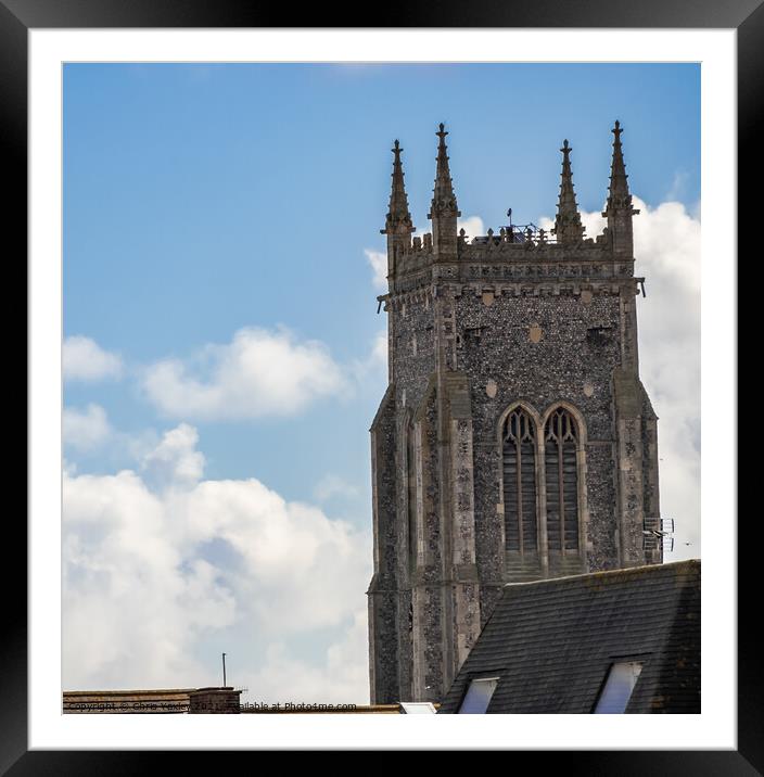 Cromer church tower Framed Mounted Print by Chris Yaxley