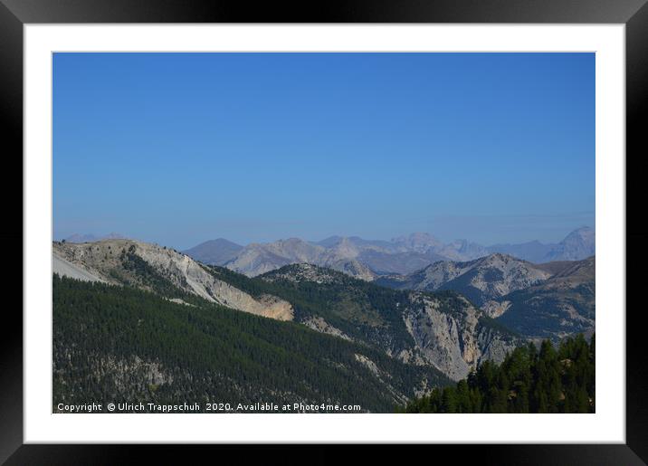 Shot on the mountains between France and Italy  Framed Mounted Print by Ulrich Trappschuh