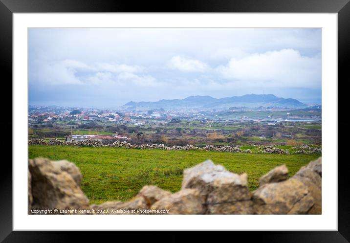 Countryside around Santander in  Cantabria, Spain Framed Mounted Print by Laurent Renault