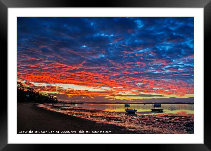 Victoria Point Sunrise, Australia Framed Mounted Print by Shaun Carling