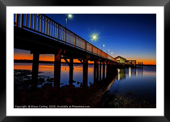 Victoria Point Jetty Sunrise Framed Mounted Print by Shaun Carling